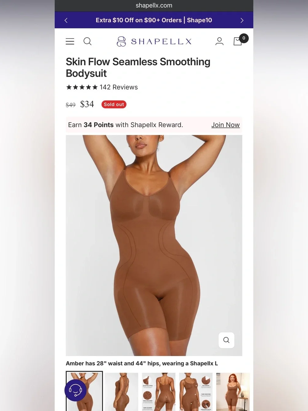 Shapellx Skin Flow Seamless Smoothing Bodysuit